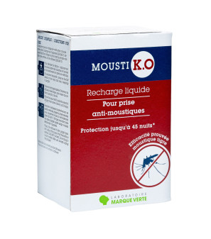 Recharge Liquide anti-moustiques Mousti K.O pour diffuseur double usage