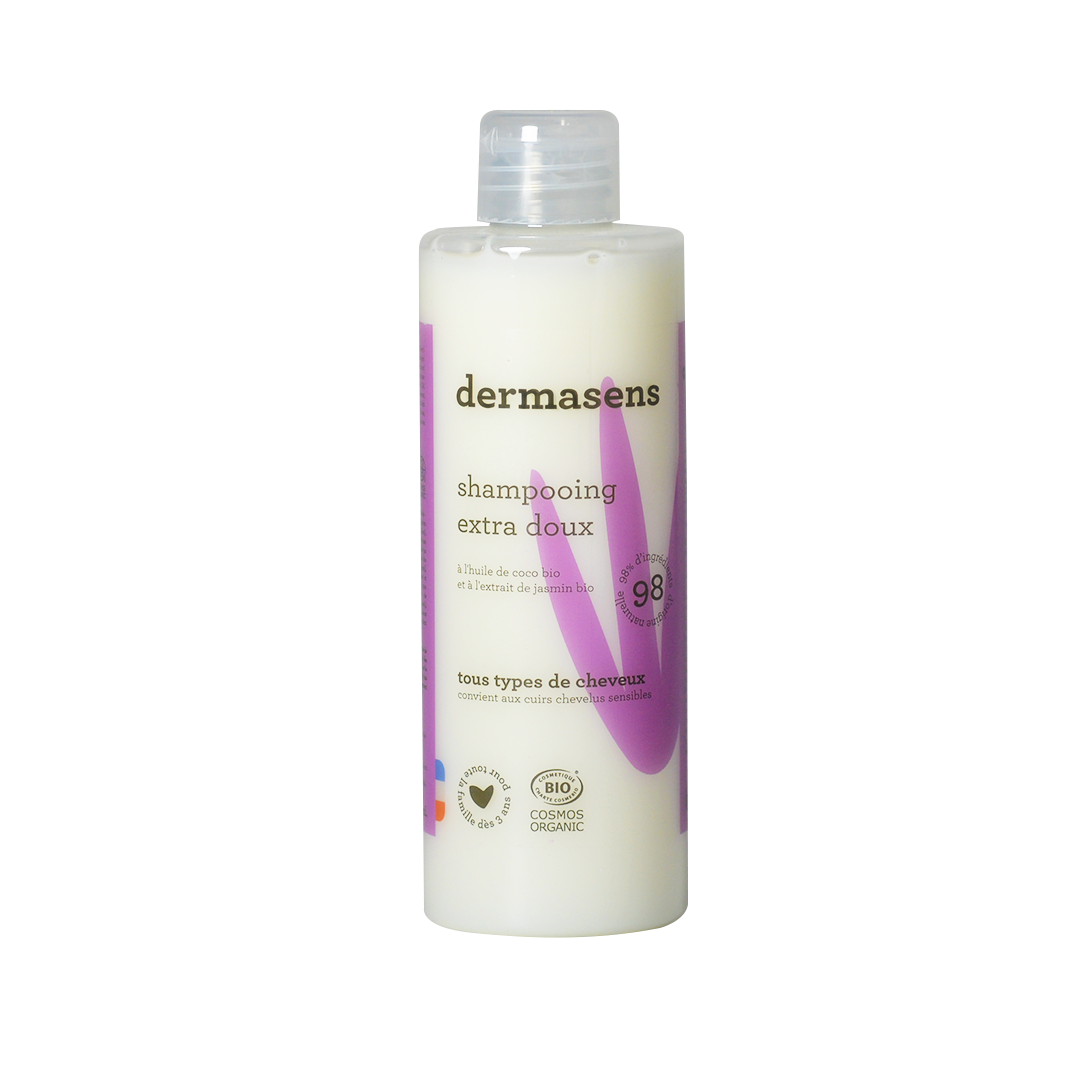 Shampooing certifié bio - Extra doux pour tous types de cheveux 400ml Dermasens