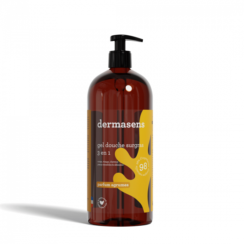 Gel douche surgras 3 en 1 Agrumes 1L DERMASENS
