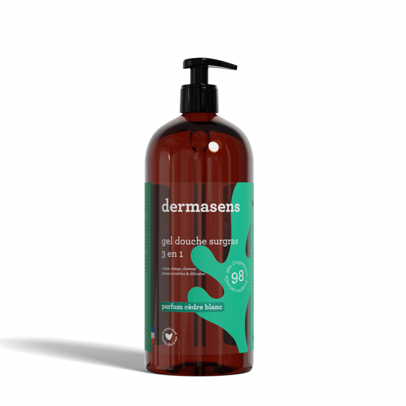 Gel douche surgras 3 en 1 Cèdre blanc 1L Dermasens