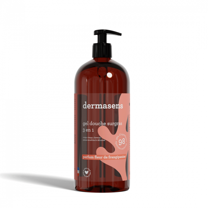 Gel douche surgras 3 en 1 Fleur de frangipanier 1L Dermasens