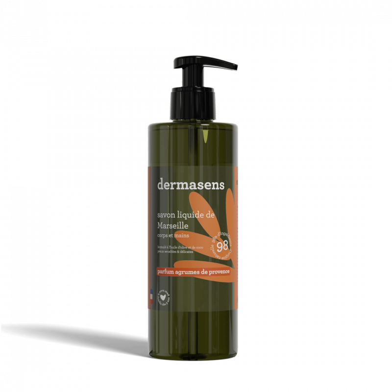 Savon liquide de Marseille 1L Dermasens - Agrumes de Provence