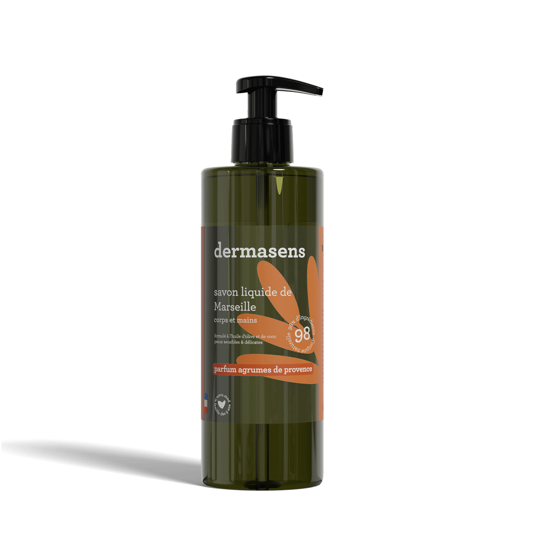 Savon liquide de Marseille 1L Dermasens - Agrumes de Provence