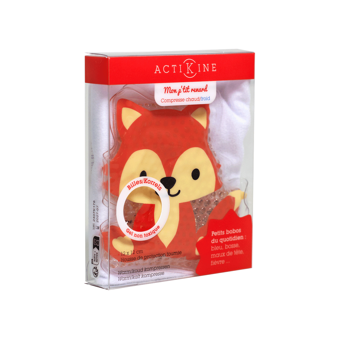 Compresse chaud / froid billes kids Actikiné - Mon p'tit Renard