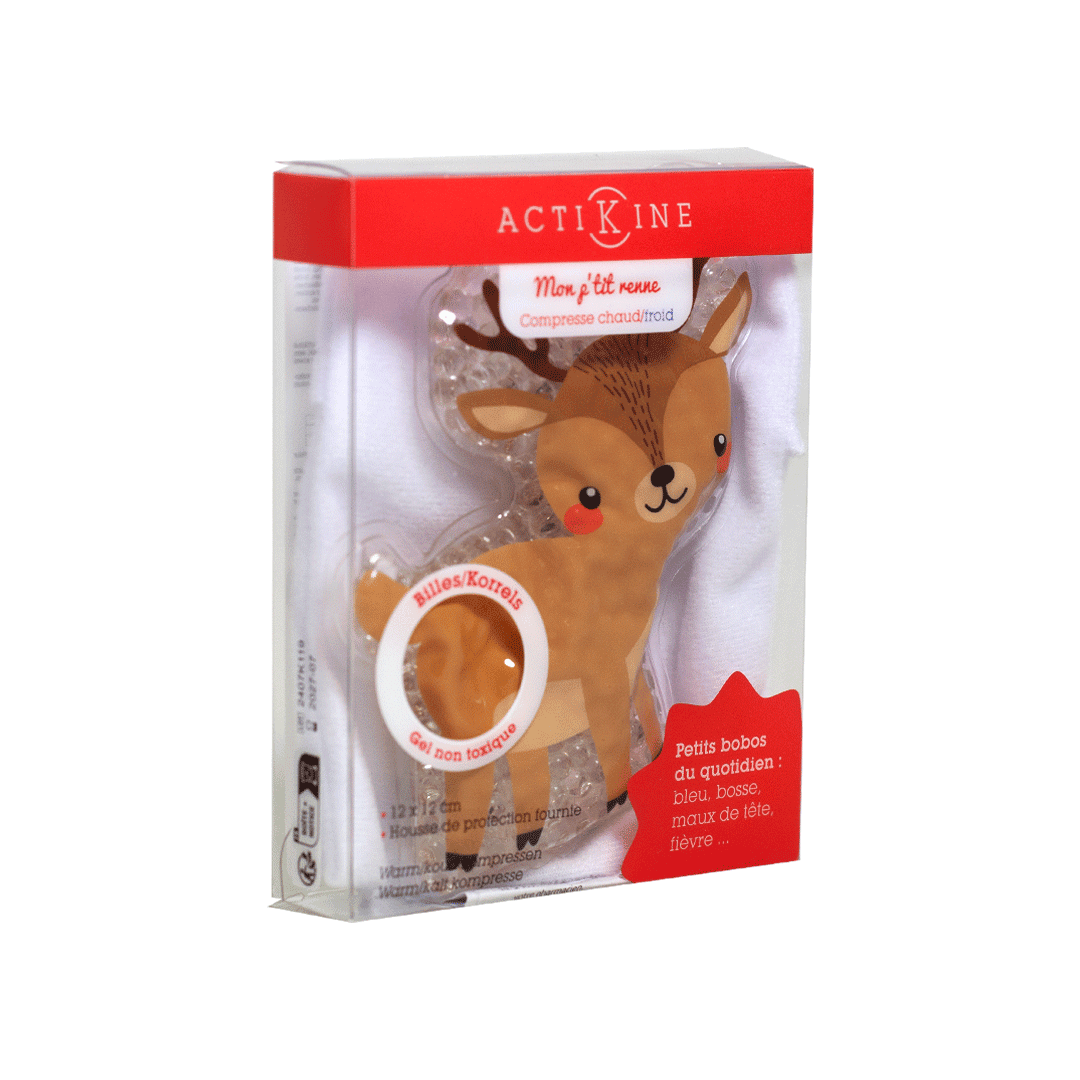Compresse chaud / froid billes kids Actikiné - Mon p'tit Renne
