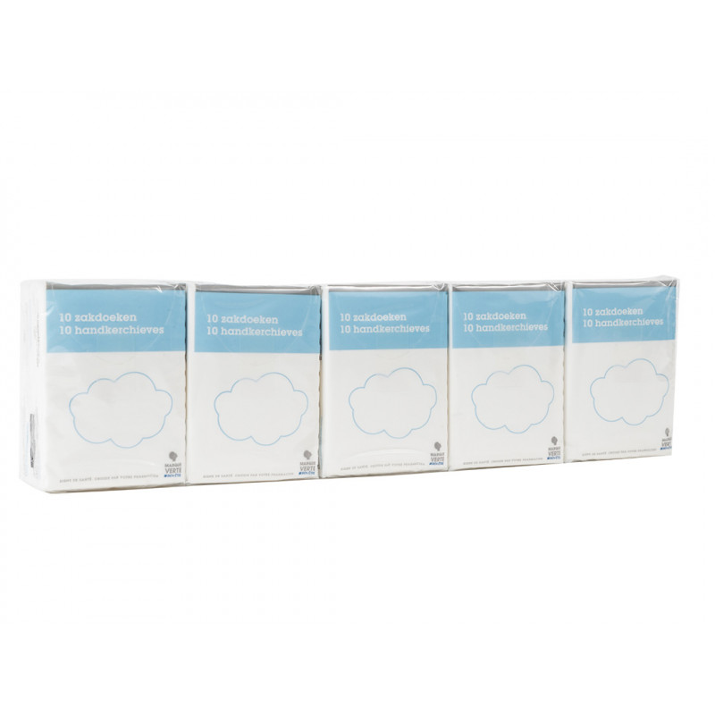 Paquet de 10 mouchoirs pocket