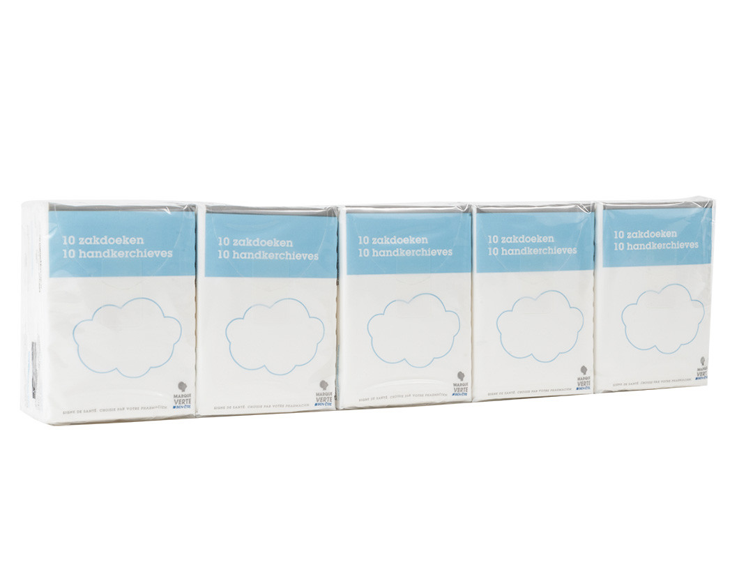 Paquet de 10 mouchoirs pocket