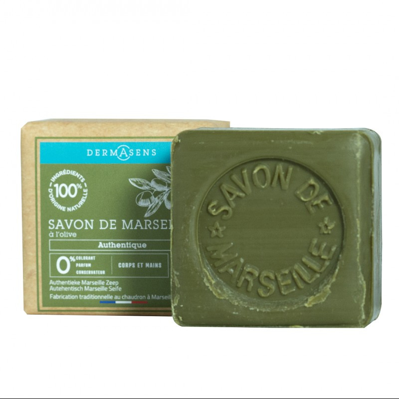 Savon de Marseille solide authentique naturel 100g Dermasens