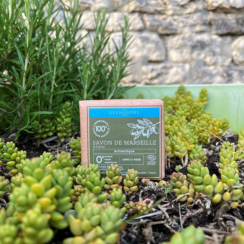 Savon de Marseille solide authentique bio 100g Dermasens