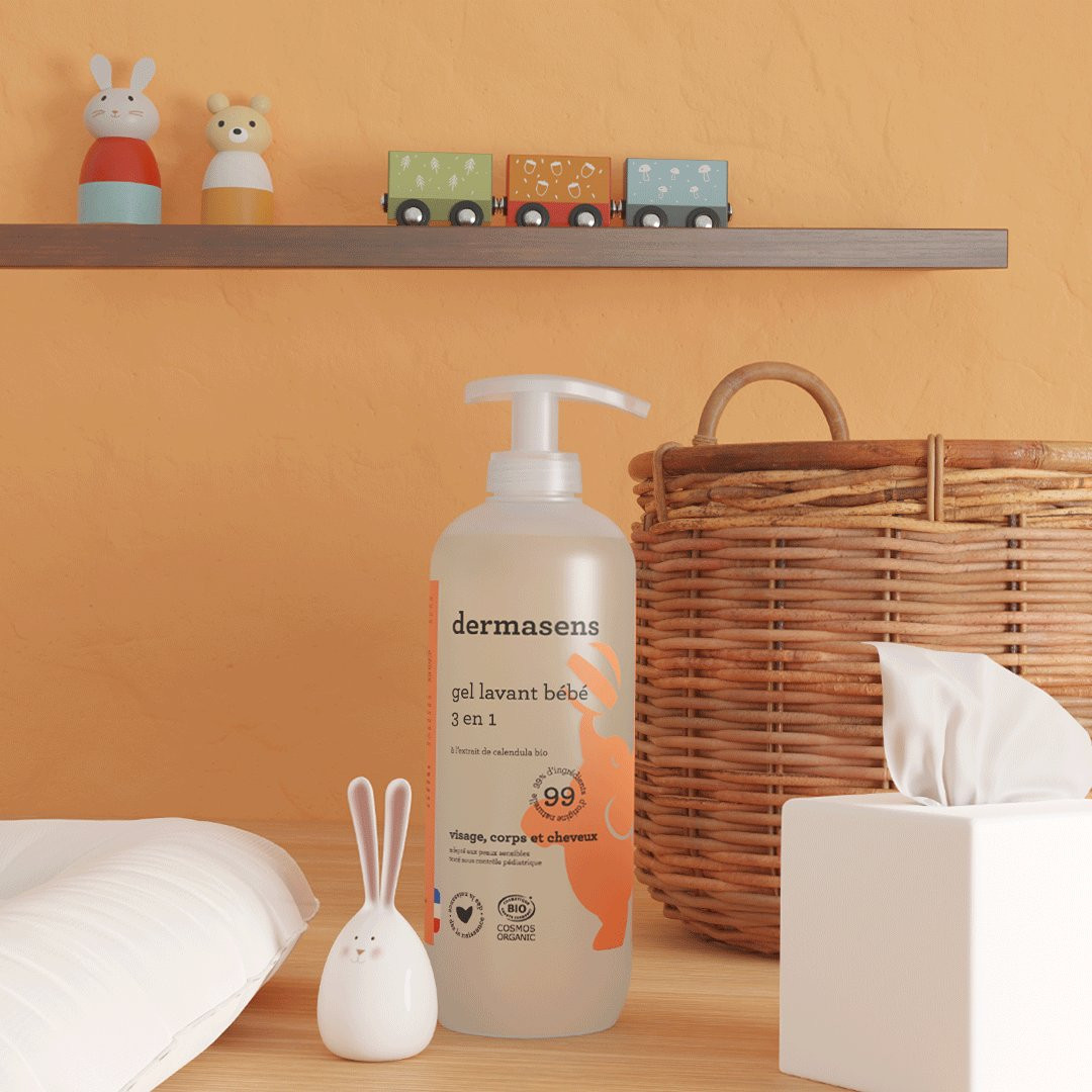 Gel lavant certifié bio bébé 3 en 1 500ml DERMASENS