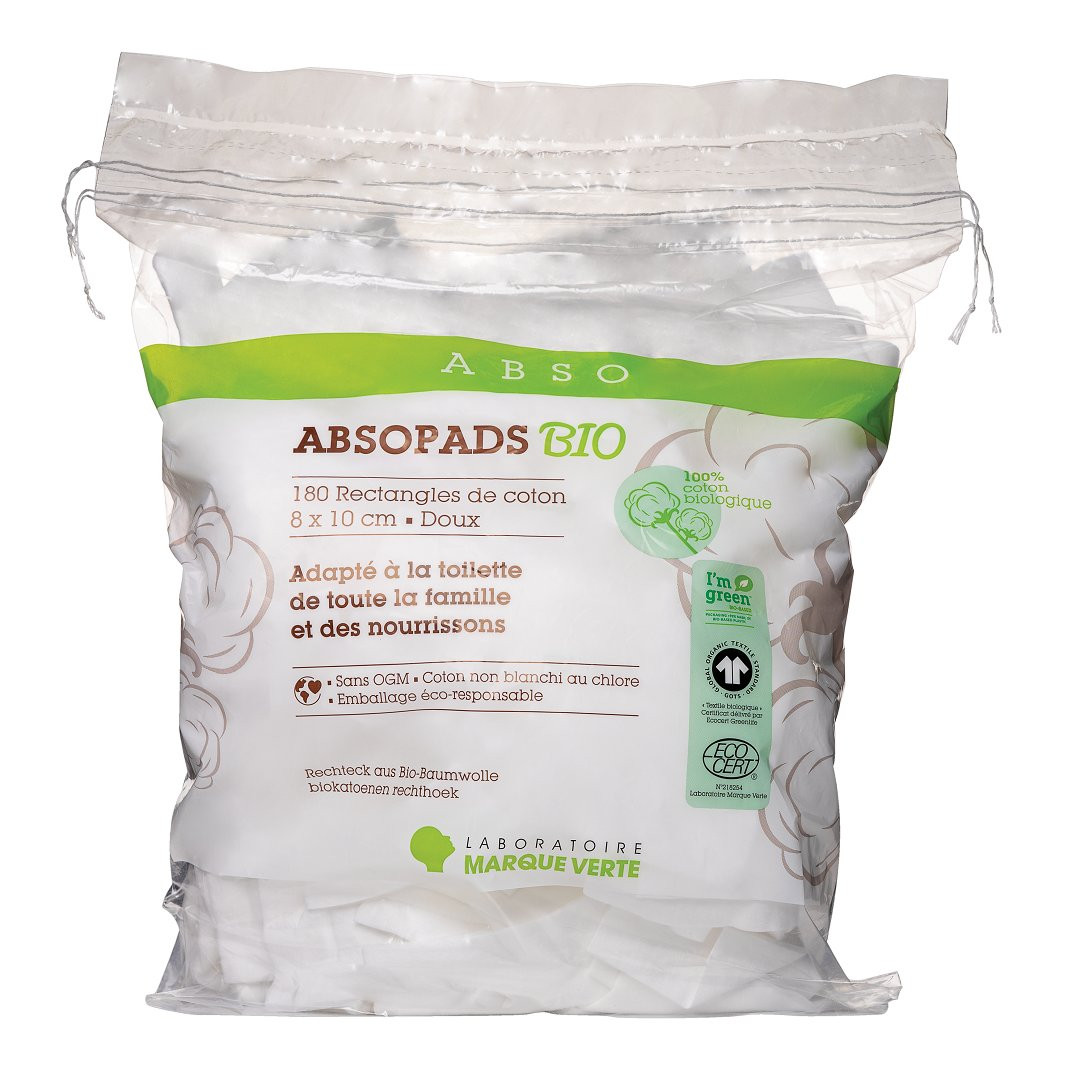 Rectangles de coton bio 8x10cm