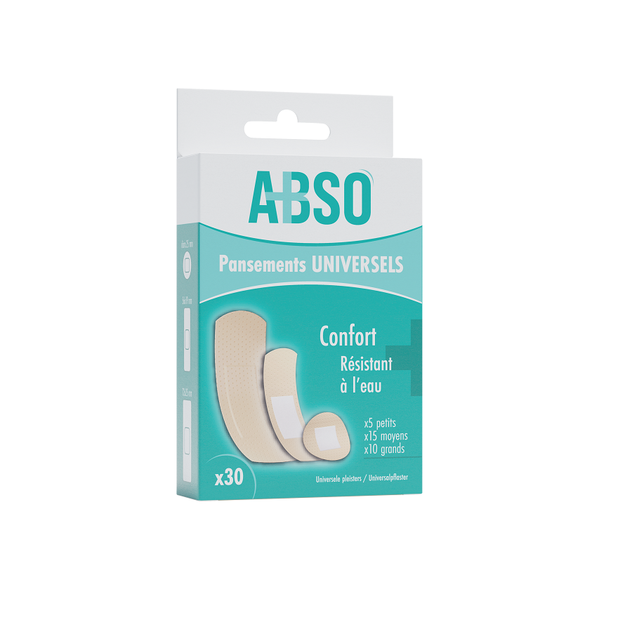 Pansements universels ABSO en boîte de 30