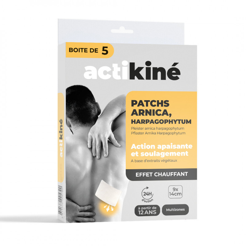 Patch arnica harpagophytum Actikiné Multizones - Boîte de 5