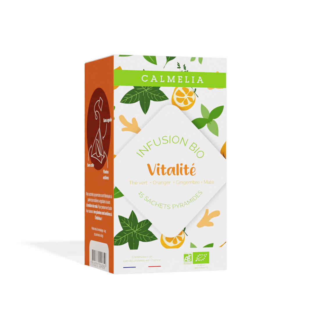 Infusion vitalité bio - 15 infusettes Calmelia
