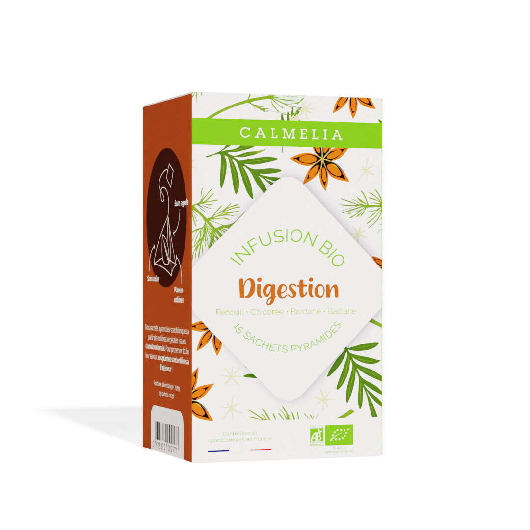Infusion Digestion Bio - 15 infusettes CALMELIA