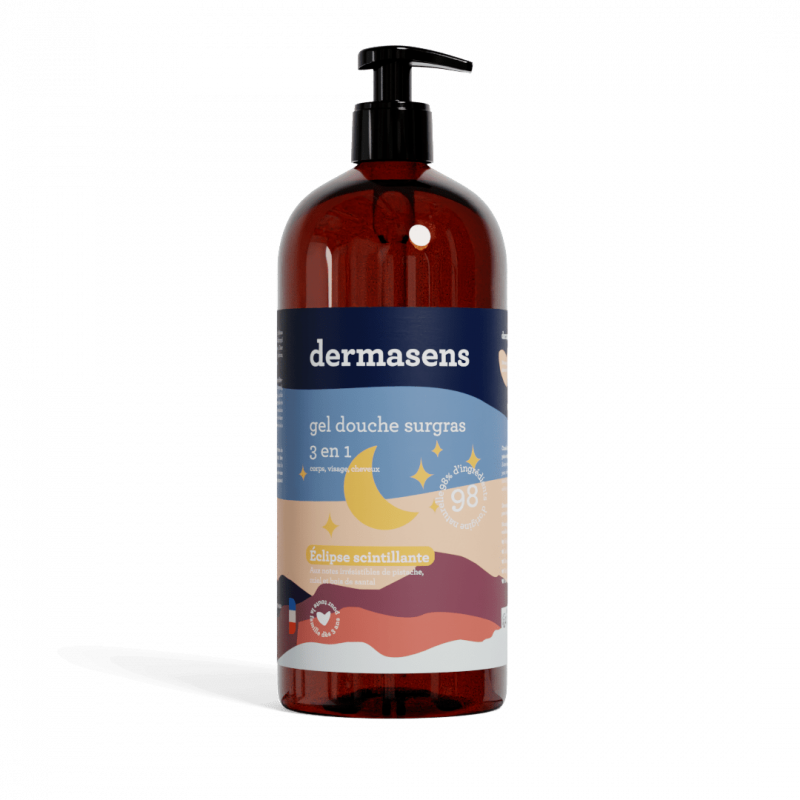 Gel douche surgras 3 en 1 Eclipse scintillante 1L Dermasens