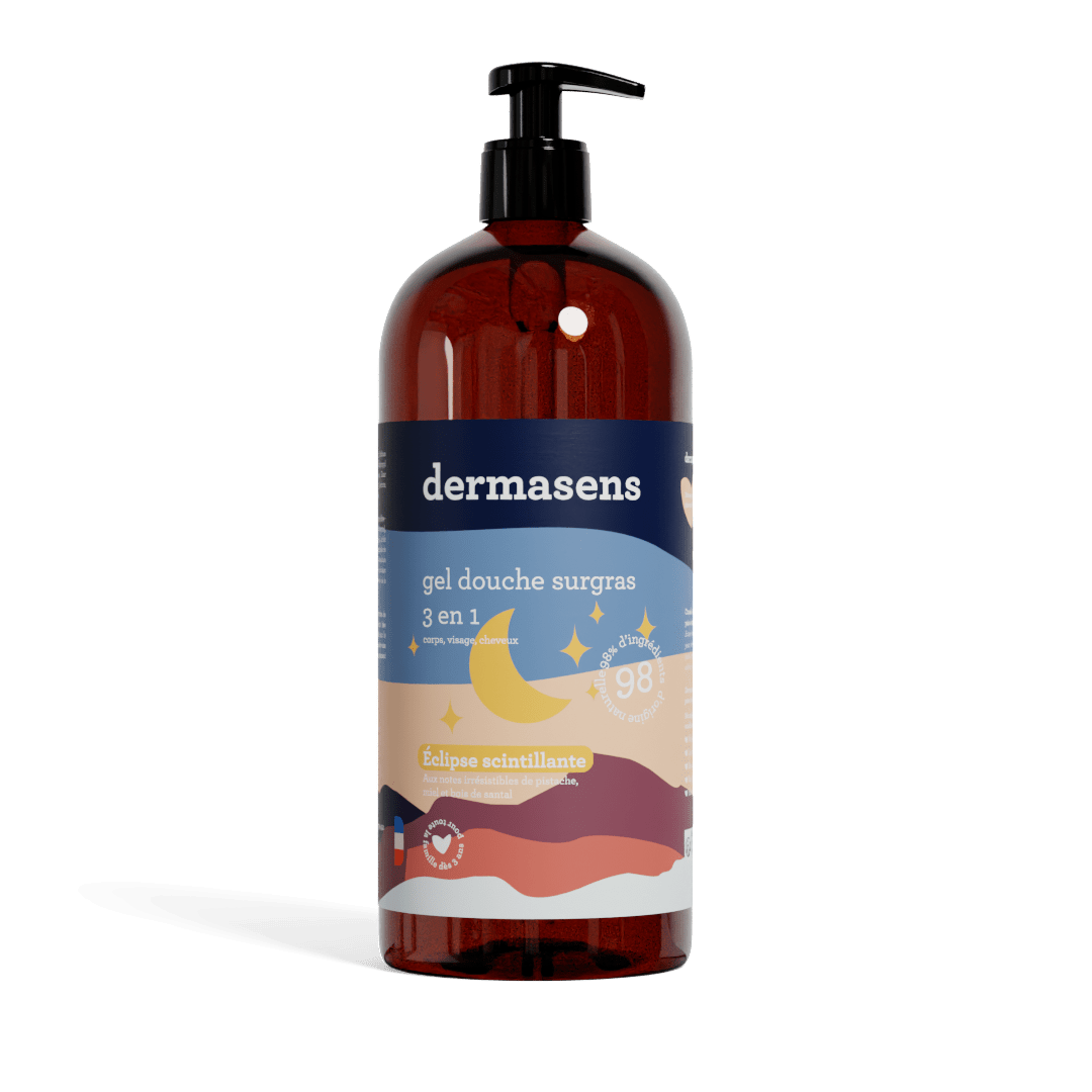 Gel douche surgras 3 en 1 Eclipse scintillante 1L Dermasens