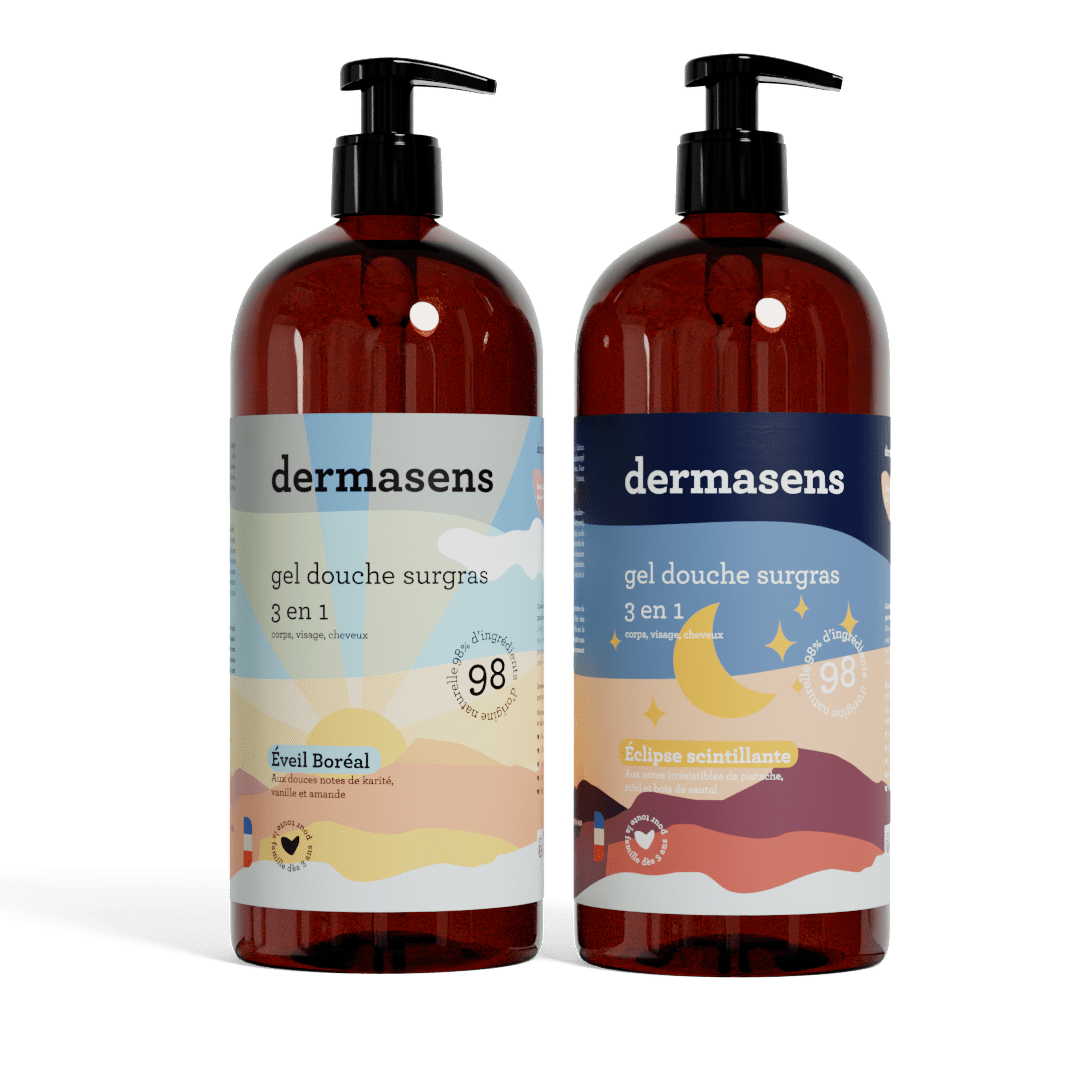 Gel douche surgras 3 en 1 Eclipse scintillante 1L Dermasens