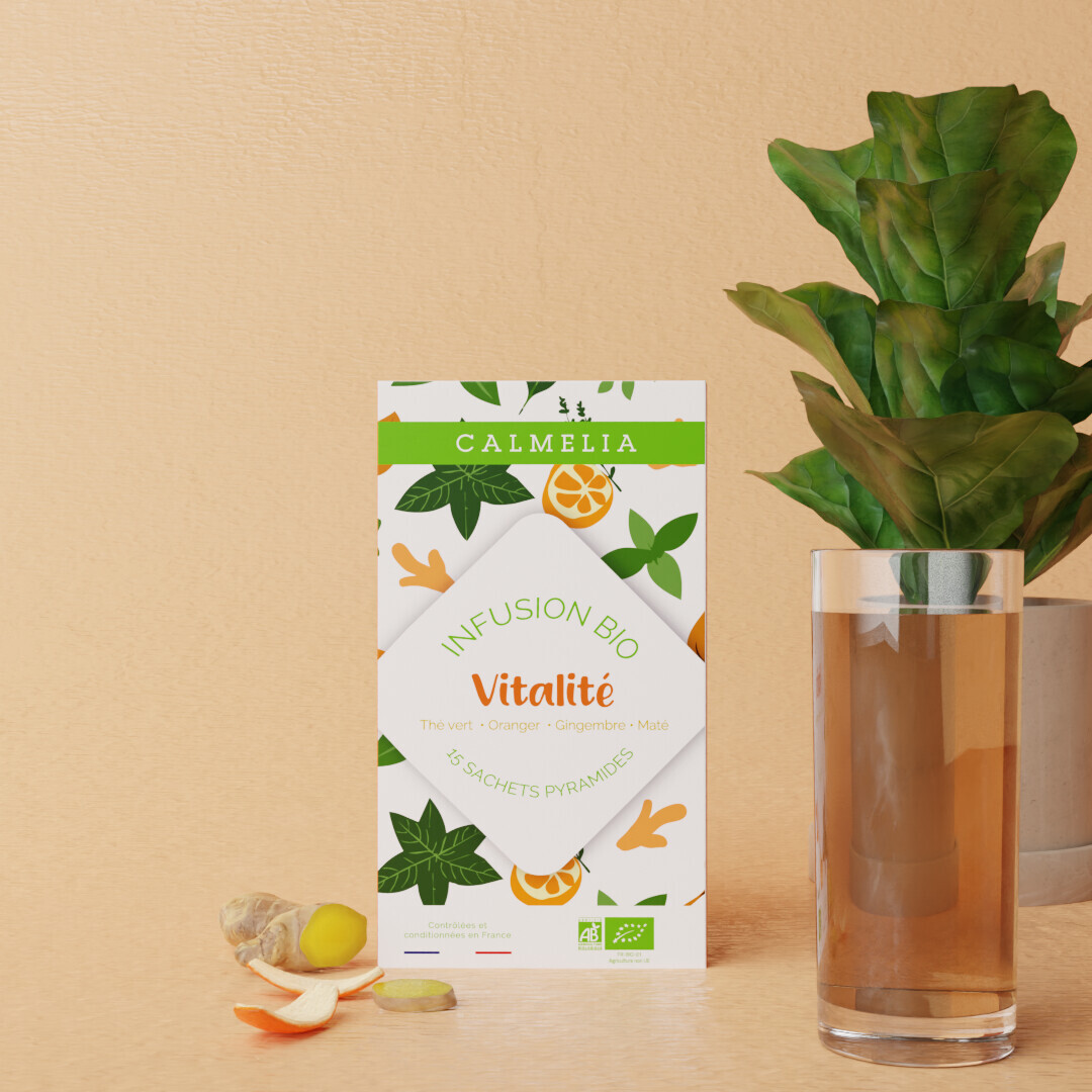Infusion vitalité bio - 15 infusettes Calmelia