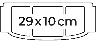Dimensions 29x10cm